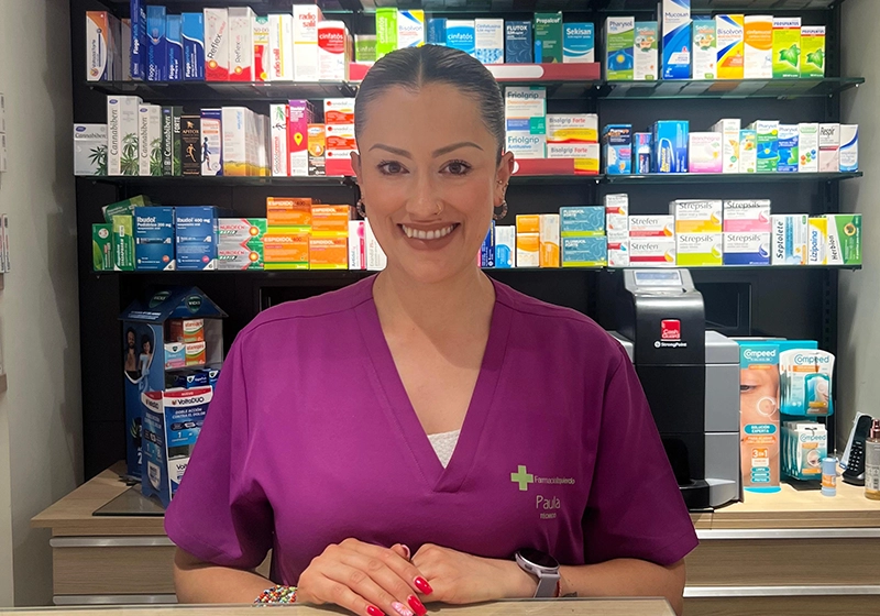 Paula, técnico de farmacia.